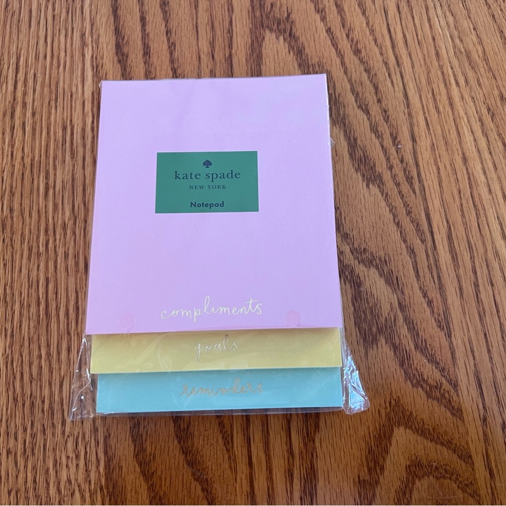 Kate Spade Compliments, Goals & Reminders Notepads
